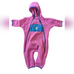 MEC fleece bunting suit pink